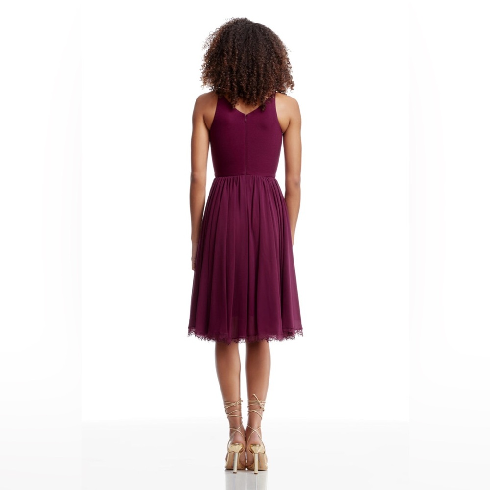 Dress the Population Alicia Sleeveless Midi Dress in Deep Magenta Purple - Sz M - Picture 2 of 11